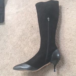 Simply Gorgeous Blk Suede/Leather Mina Boots